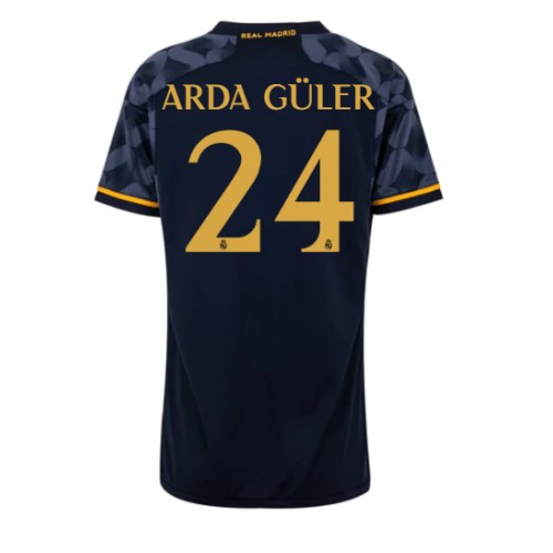 Fotballdrakt Dame Real Madrid Arda Guler #24 Bortedrakt 2023-24 Kortermet